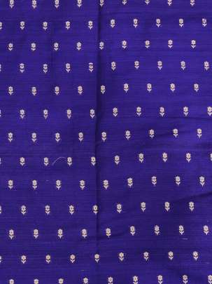 Raw Silk Golden Banarasi Butta Royal Blue/ Pure Banarasi fabrics