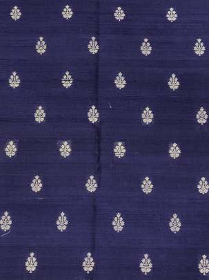 Raw Silk Golden Banarasi Butti Navy Blue/ Pure Banarasi fabrics