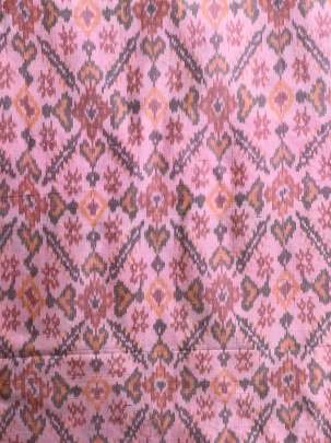 Raw Silk Ikkat Baby Pink/ Ikkat silk