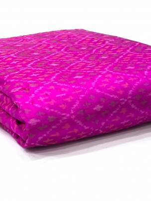 Raw Silk Ikkat Hot Pink/ 