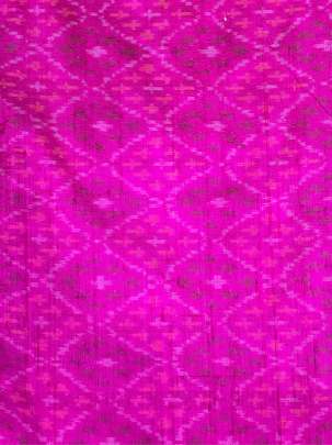 Raw Silk Ikkat Hot Pink/ Ikkat silk