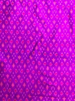  Raw Silk Ikkat Magenta/ Ikkat silk