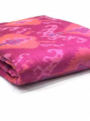 Raw Silk Ikkat Pink Frost/ 