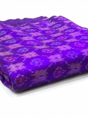 Raw Silk Ikkat Purple/ 