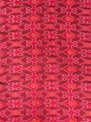 Raw Silk Ikkat Reddish Maroon/ Ikkat silk