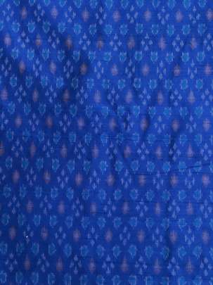  Raw Silk Ikkat Royal Blue/ Ikkat silk