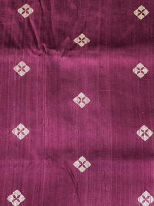 Raw Silk Golden Banarasi Butta Rose Wine/ Pure Banarasi fabrics