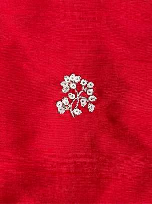 Raw Silk Water Gold Banarasi work Red/ Pure Banarasi fabrics