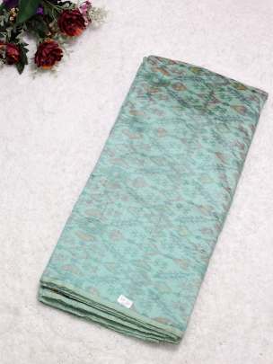 Raw silk ikkat fabric/