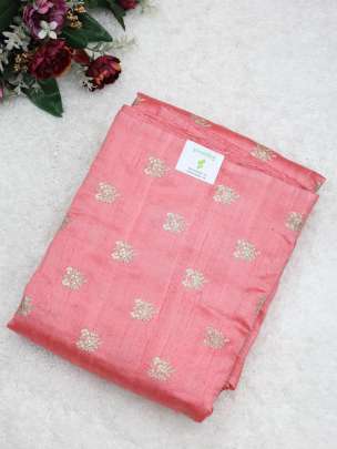 Raw silk with golden butta work fabric/ Banarasi Work