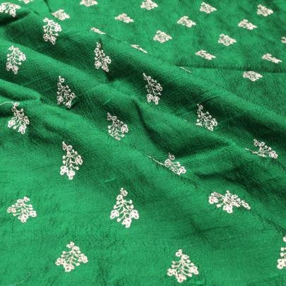 Raw silk with golden butta work fabric/ Banarasi Work