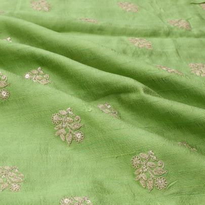 Raw silk with golden butta work fabric/ Banarasi Work