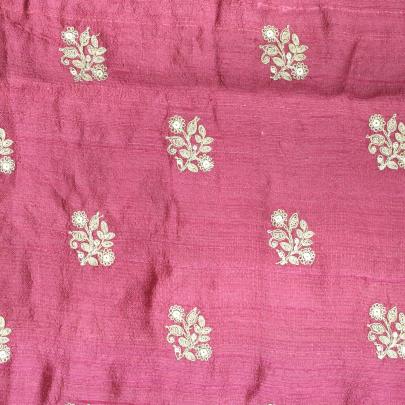 Raw silk with golden butta work fabric/ Banarasi Work