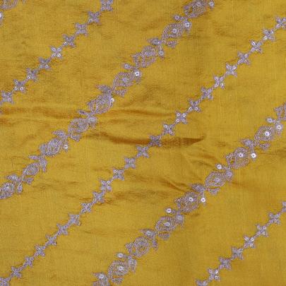 Raw silk with golden work fabric/ Banarasi Work