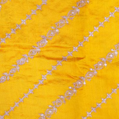 Raw silk with golden work fabric/ Banarasi Work