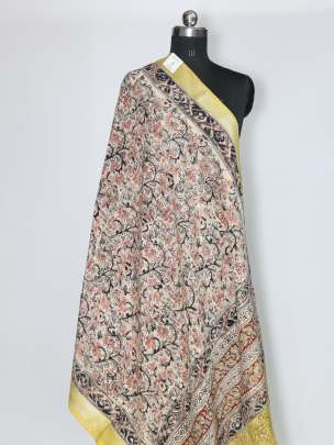 Silk kalamkari duppata/