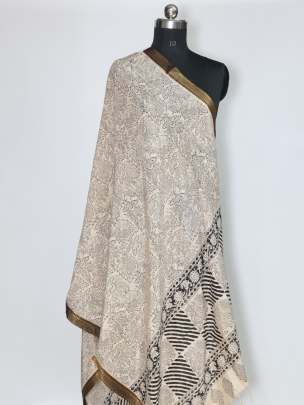 Silk kalamkari duppata/