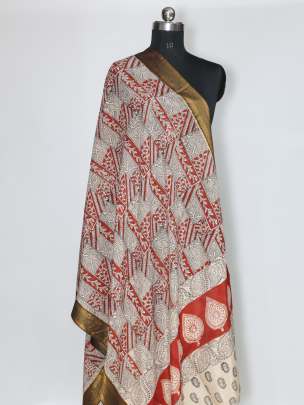 Silk kalamkari duppata/ Traditional duppatas & stoles