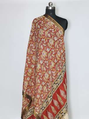 Silk kalamkari duppata/ Traditional duppatas & stoles