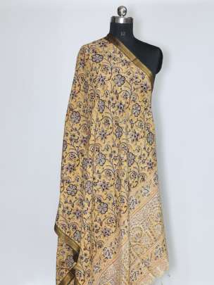 Silk kalamkari duppata/ 