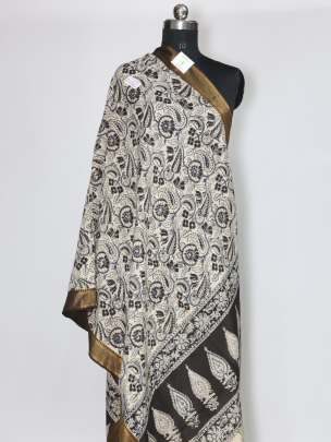 Silk kalamkari duppata/