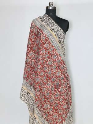 Silk kalamkari duppata/