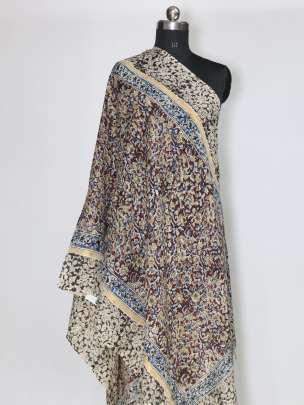 Silk kalamkari duppata/