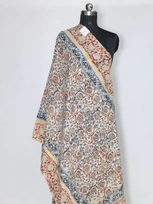 Silk kalamkari duppata/