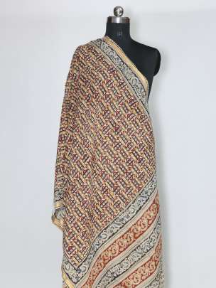 Silk kalamkari duppata/ Traditional duppatas & stoles