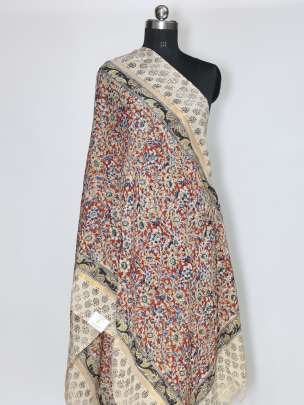 Silk kalamkari duppata/ 