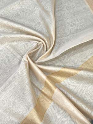 Soft tissue duppata with golden border - Golden/