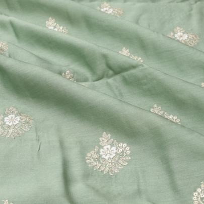 Span silk with golden work fabric/ Banarasi Work