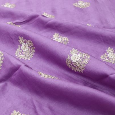 Span silk with golden work fabric/ Banarasi Work