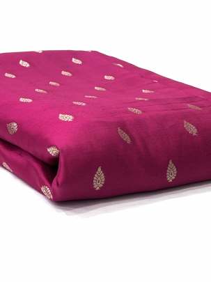 Spun Silk With Golden Banarasi Butti Rani/ 