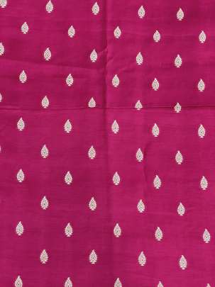 Spun Silk With Golden Banarasi Butti Rani/ Pure Banarasi fabrics