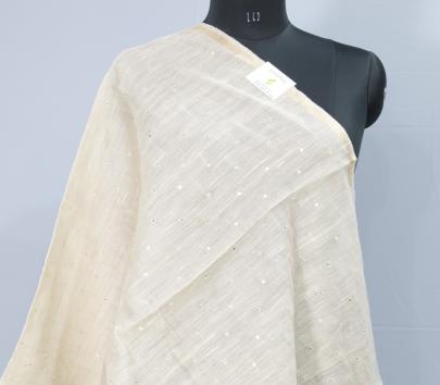  Tassar silk with mirror work duppata/ Work Duppatas