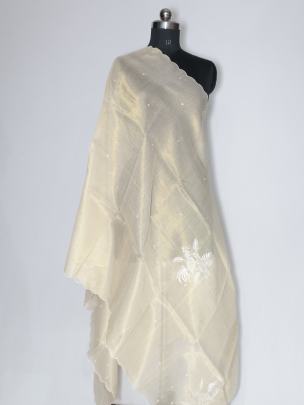 Tissue duppata with embroidery work/ 