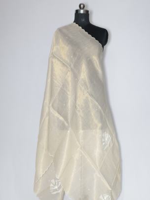 Tissue duppata with embroidery work/