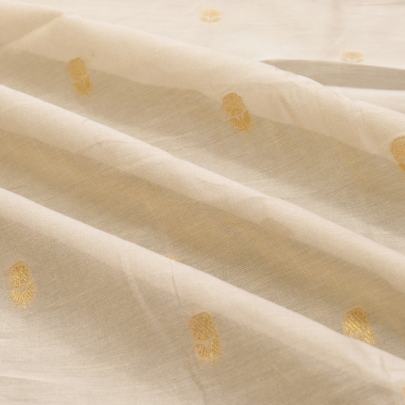 Tissue with golden banarasi butti fabric/