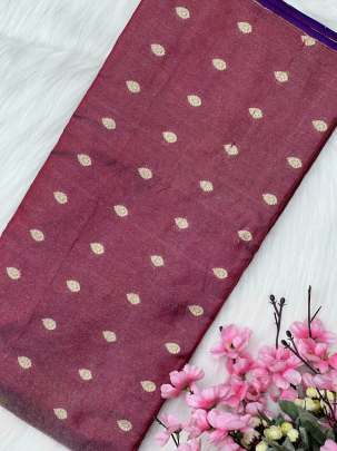 Tissue with golden zari butti/ Pure Banarasi fabrics