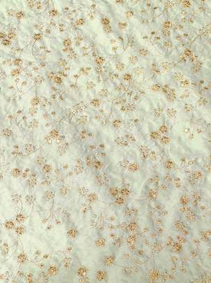 Upada Silk Floral Work Fabric Pista Green/ 