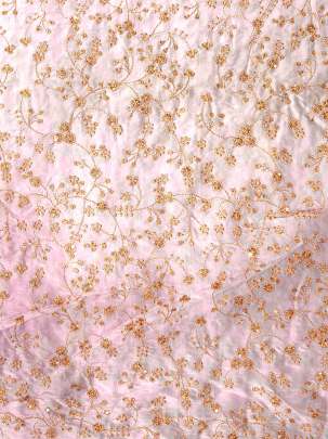 Upada Silk Floral Work Fabric  