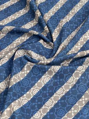 vCotton Dhabu Handblocked Print Indigo Blue/ 